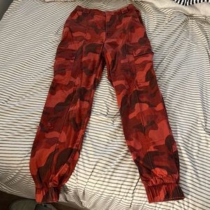 Hollister orange/red camp jeans size M